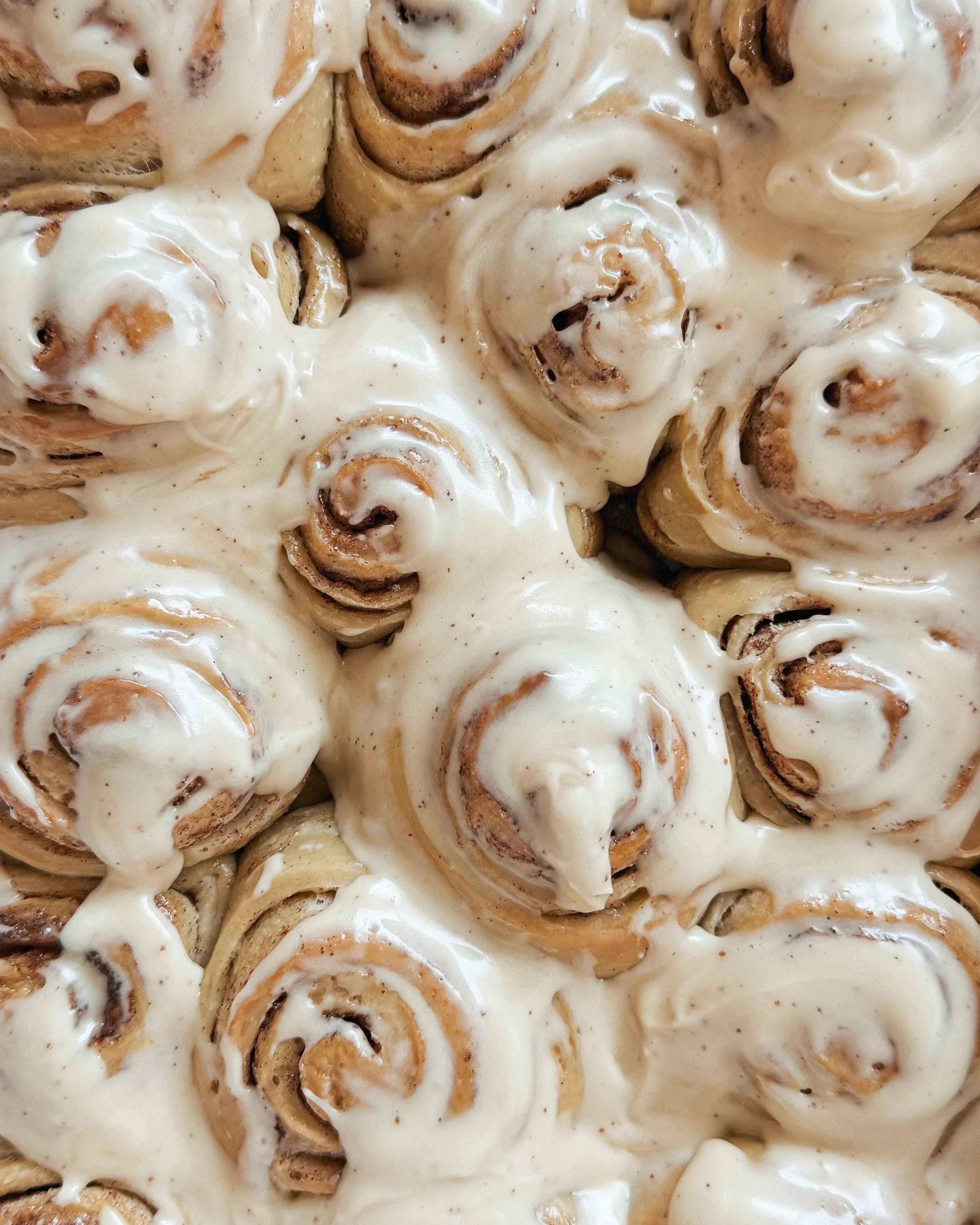 Cinnamon Rolls with Brown Butter Caramel Cream Cheese Frosting (iPhone)