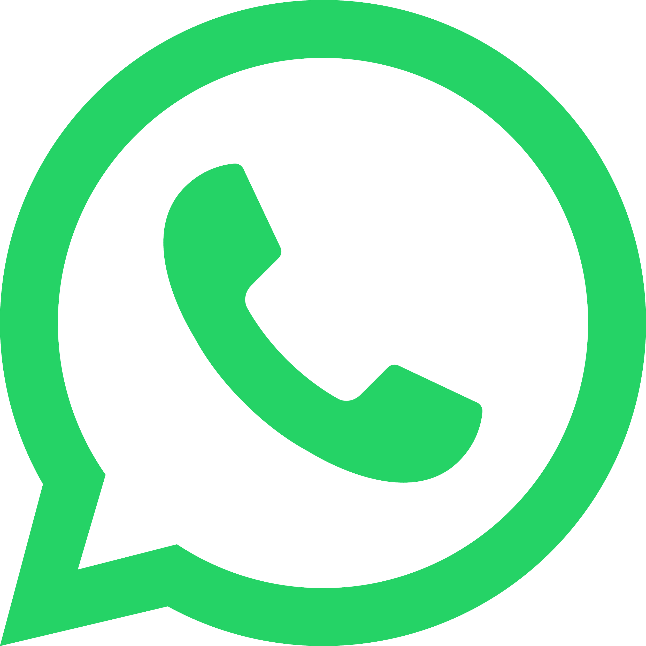 Close-up of a green WhatsApp logo on a black background.