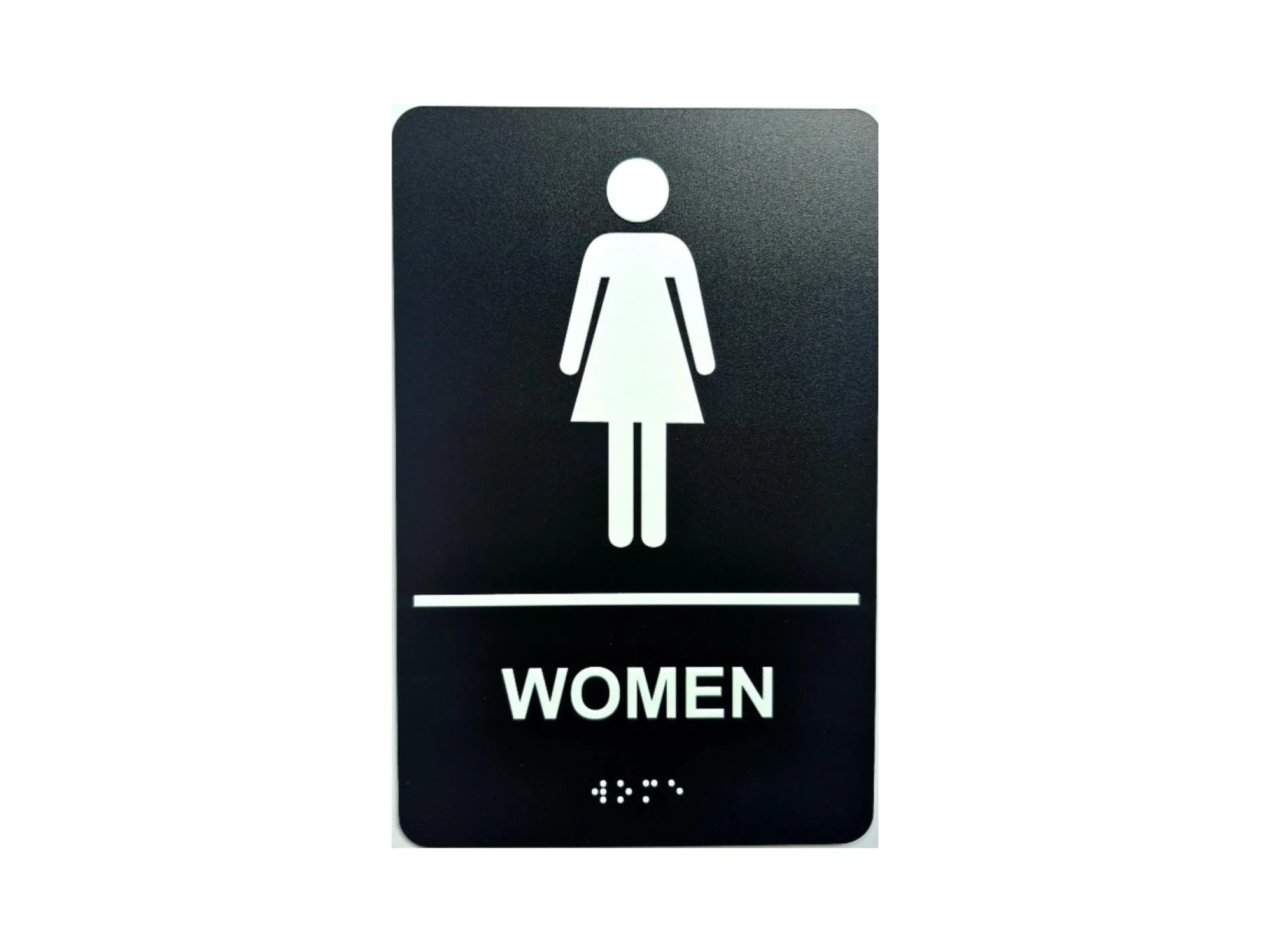 Women's washroom Identification Sign, Black & White