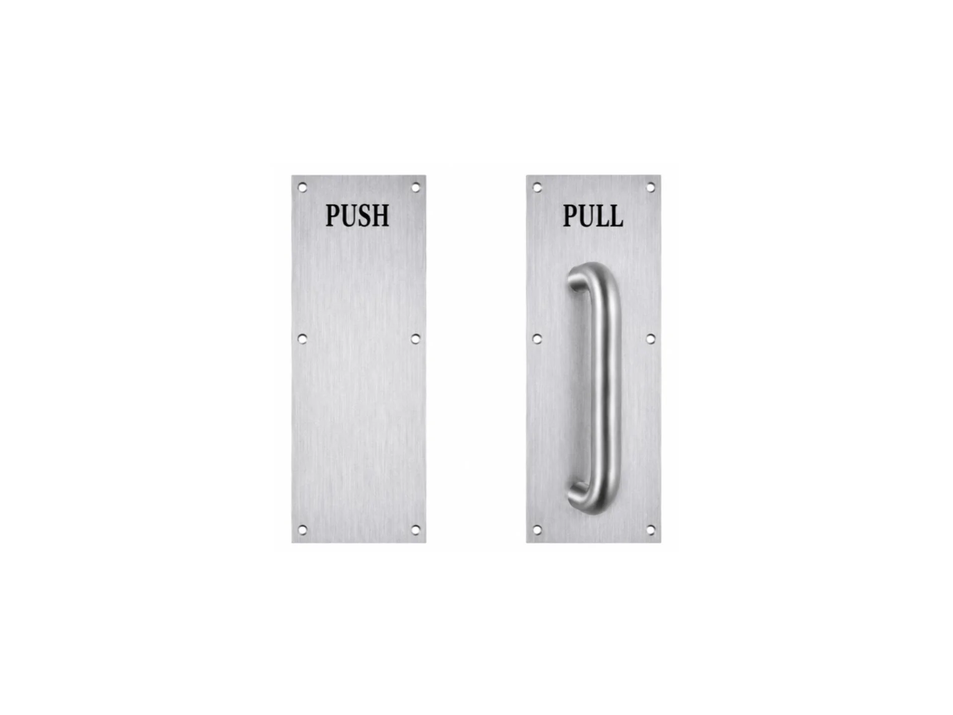 Pull Handle & Push Plate With Text