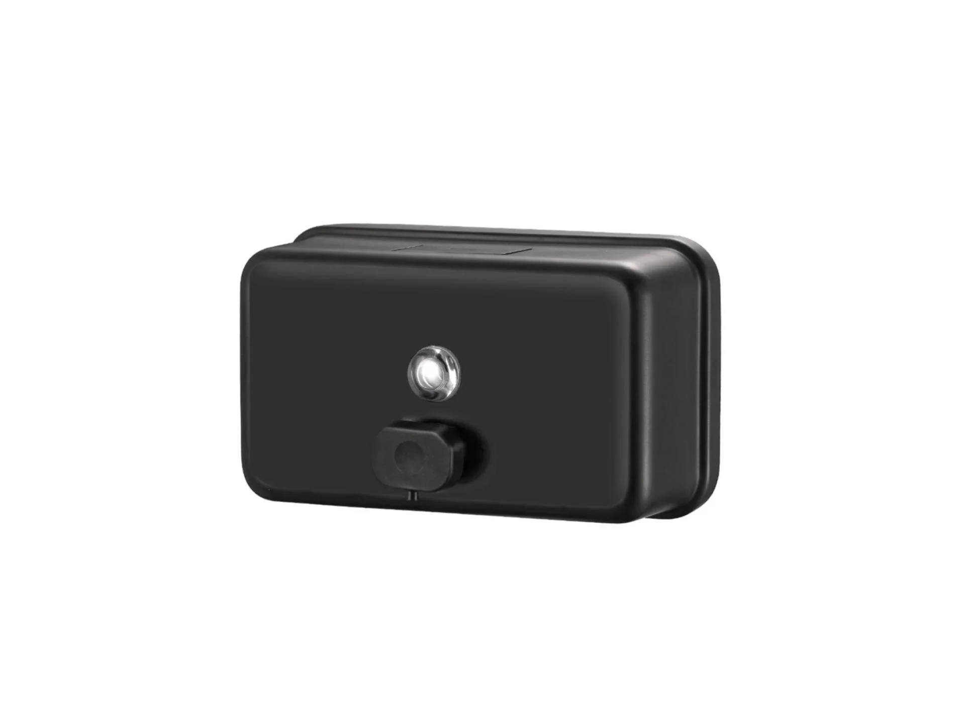 Commercial Wall Mount Soap Dispenser Black 1100ml, Horizontally.