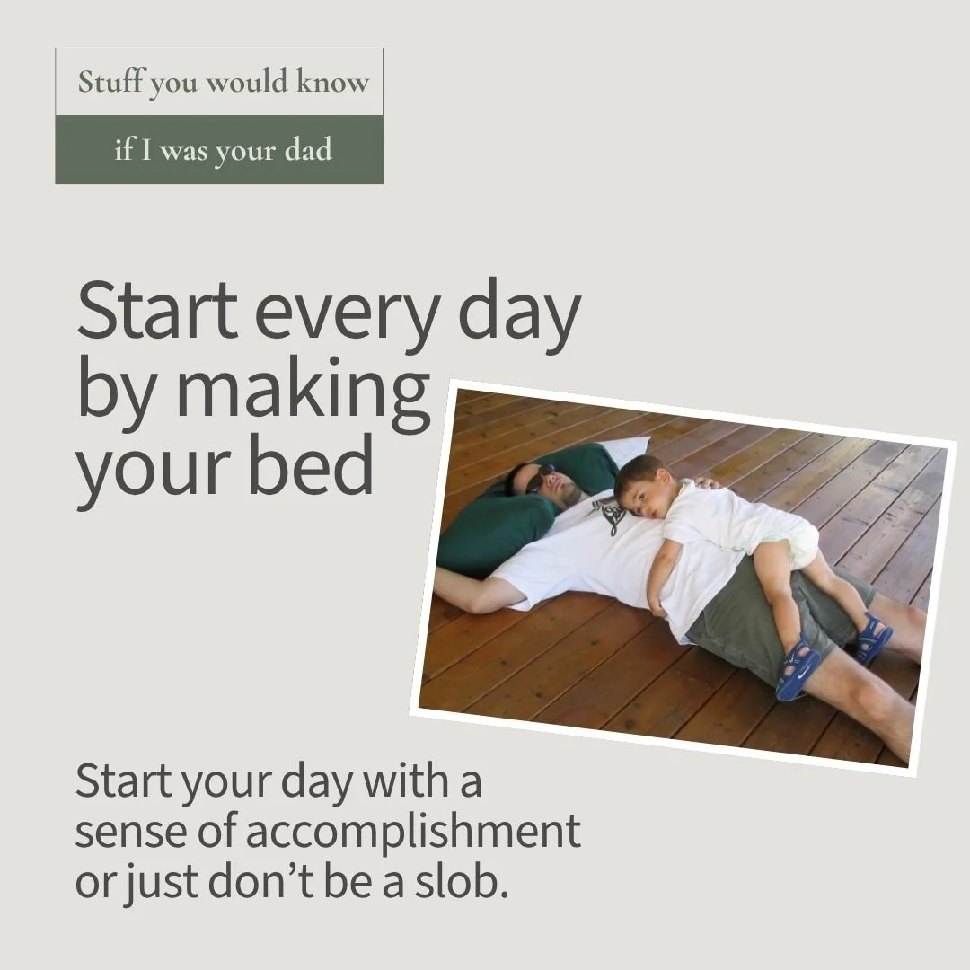 start every day by making your bed, reinforcing the value of personal responsibility, self-discipline, and beginning the day with a small accomplishment. Practical advice on productivity, routines, character, and everyday life.