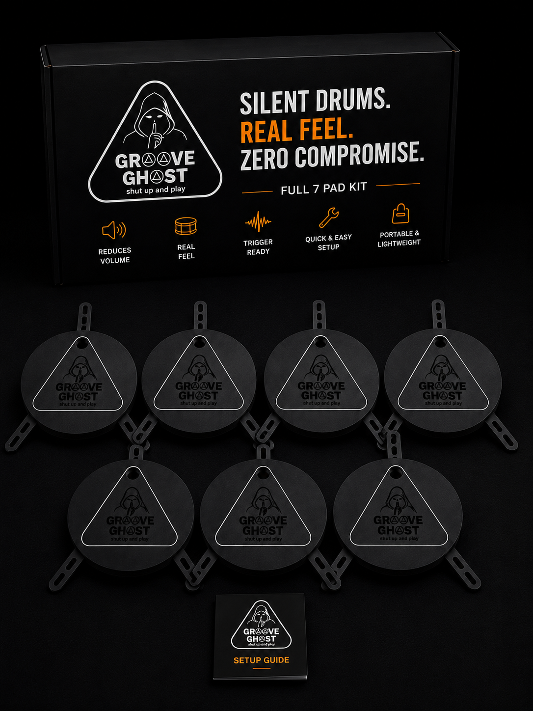 Groove Ghost Silent Trigger Pack - Full 7 Pad Set