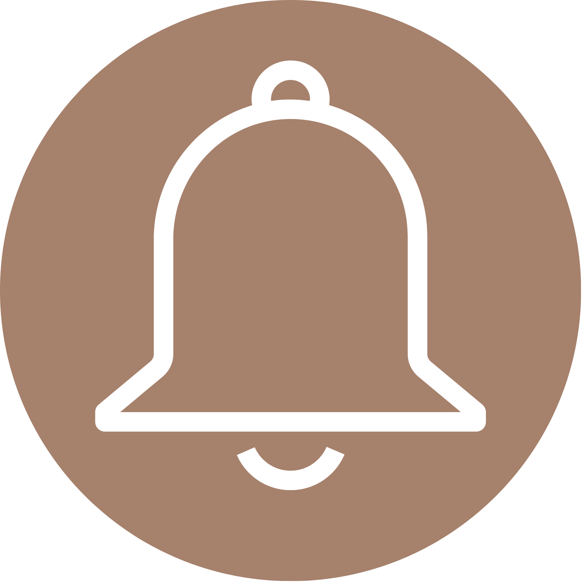 A brown and white icon of a bell representing the Insight Timer icon.