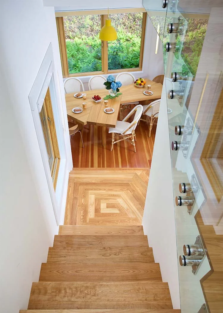 Maine residential architecture, interior stair
