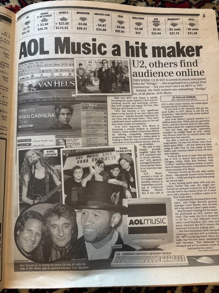 AOL Music Live article featuring Rod Stewart Apollo Theater 2004