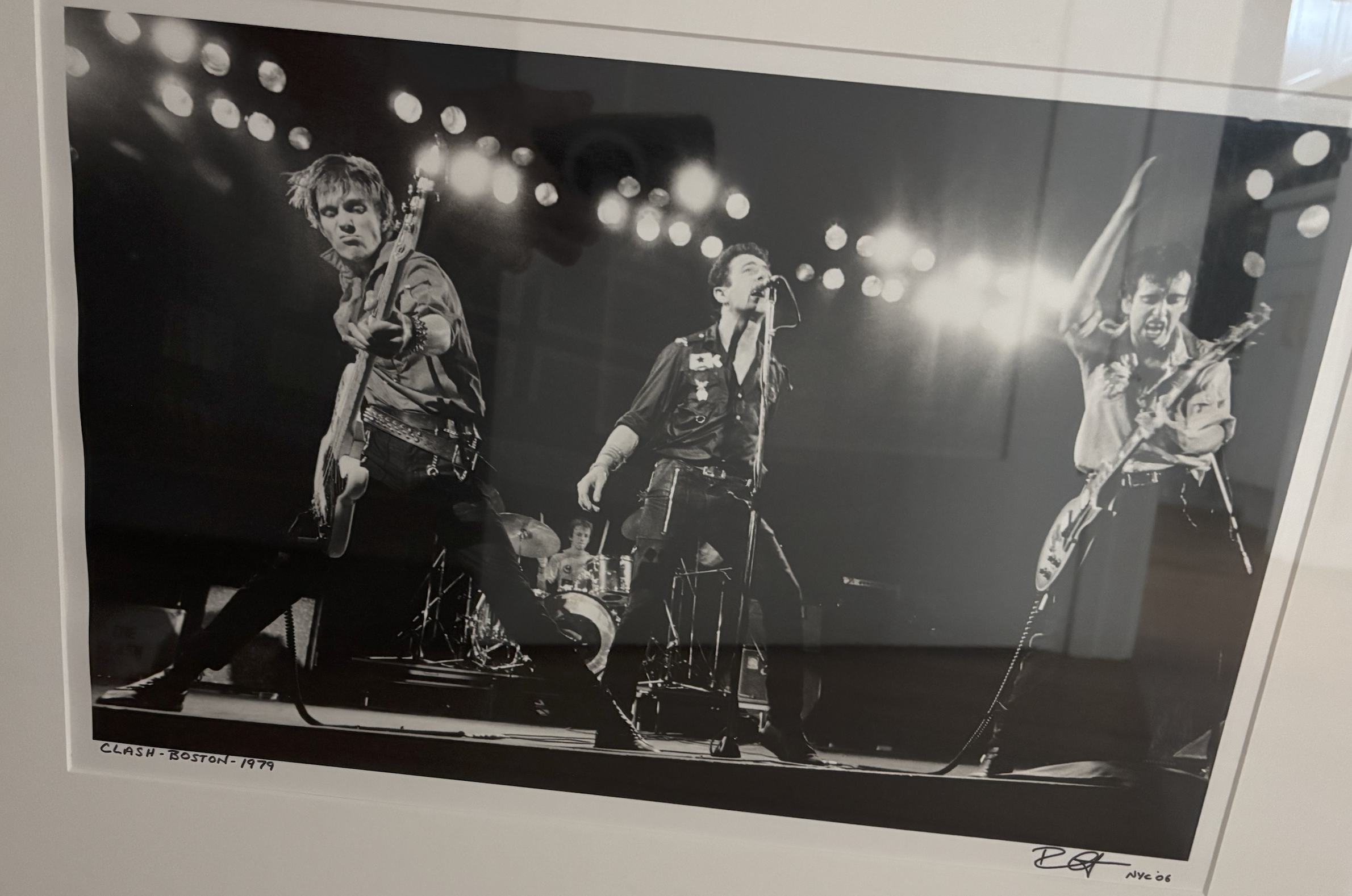 framed photo of the clash, from office to record room