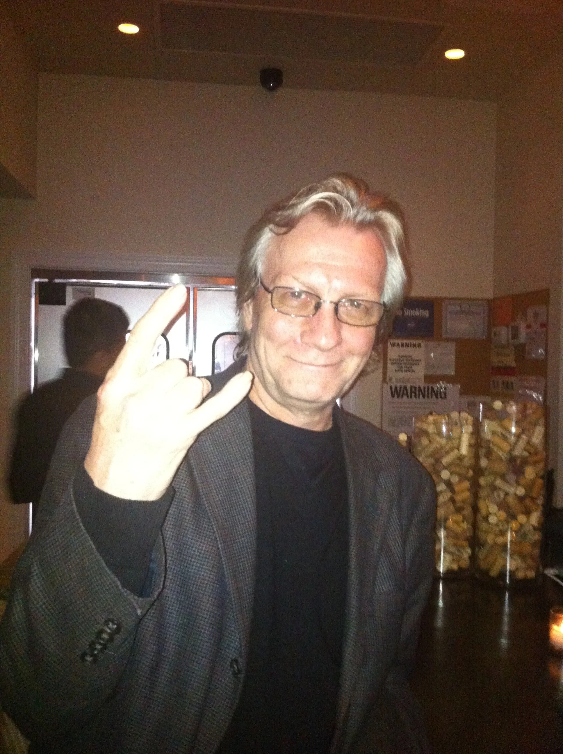 Evan Harrison with longtime New York rock radio personality Jim Kerr of WPLJ and Q104.3.