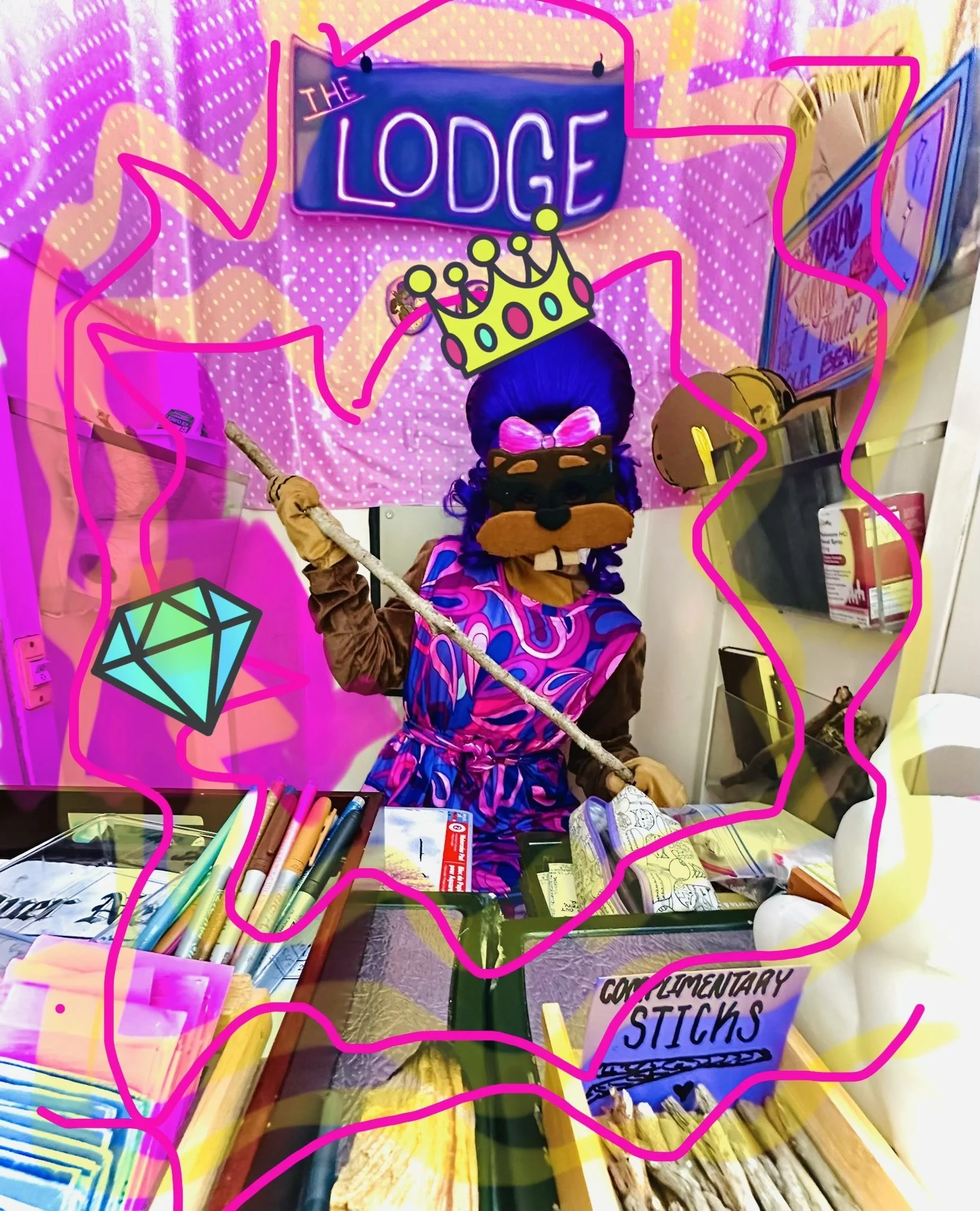Queen Beave at Lodge.jpg