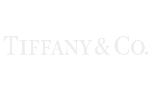 Tiffany & Co. logo in white text on black background.