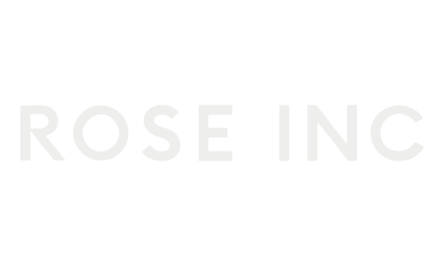 Black background with white text that reads 'ROSE INC'.