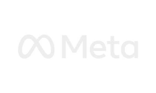 Meta logo with white infinity symbol and text on a black background