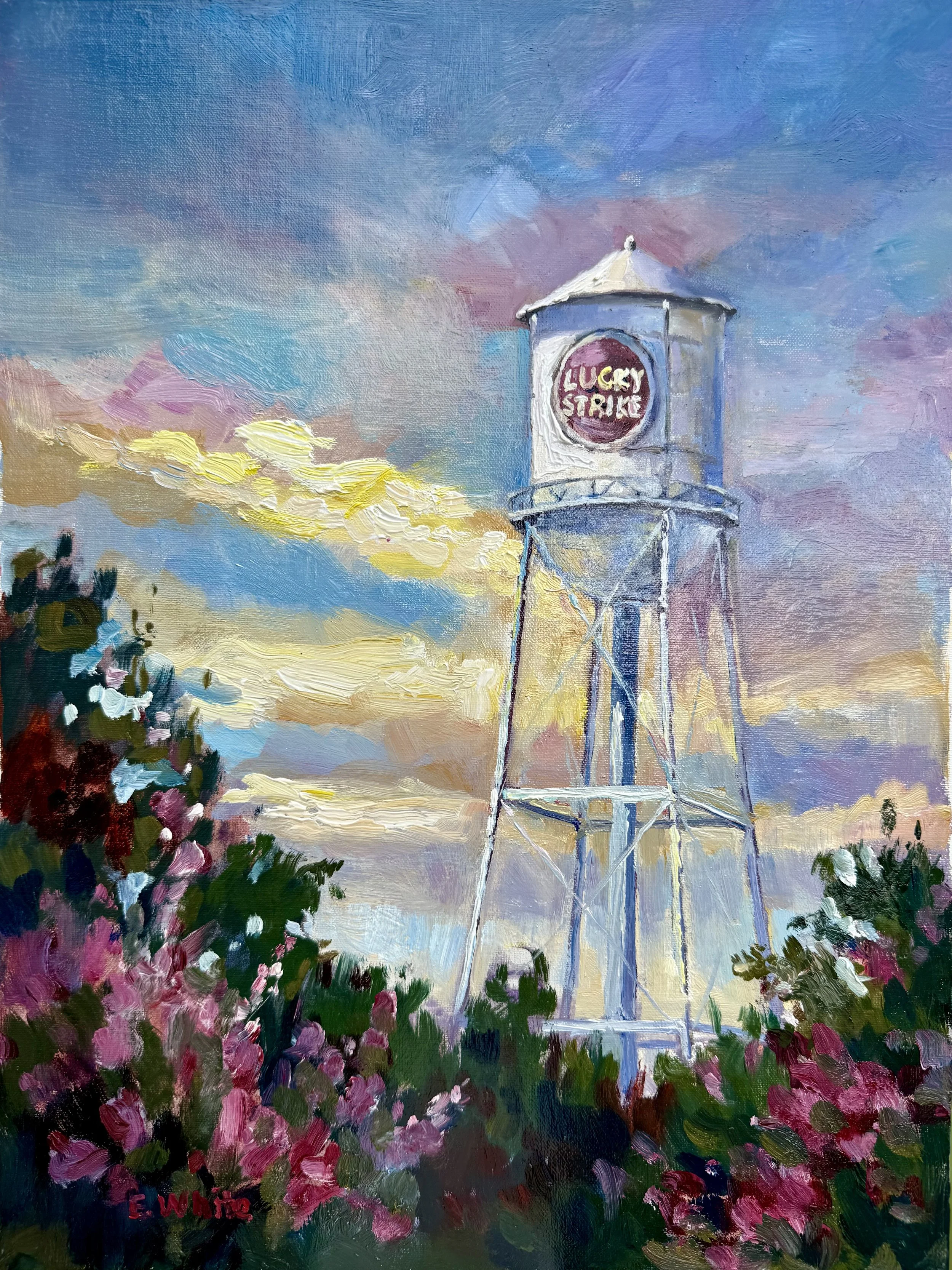Lucky Strike Tower (Oil on Canvas 12"X16")