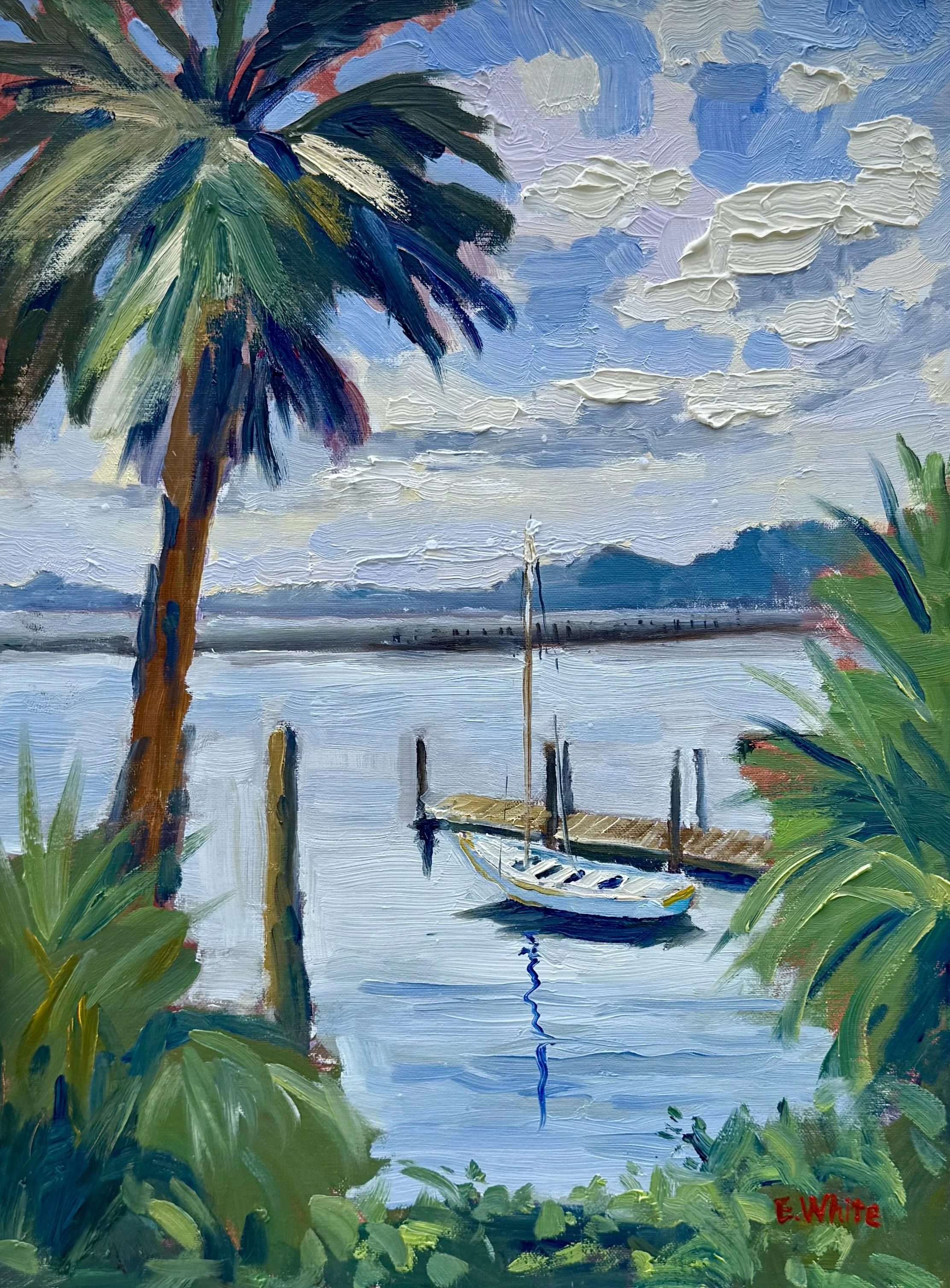 Painted Between Rain Drops (oil on canvas 12"X16")