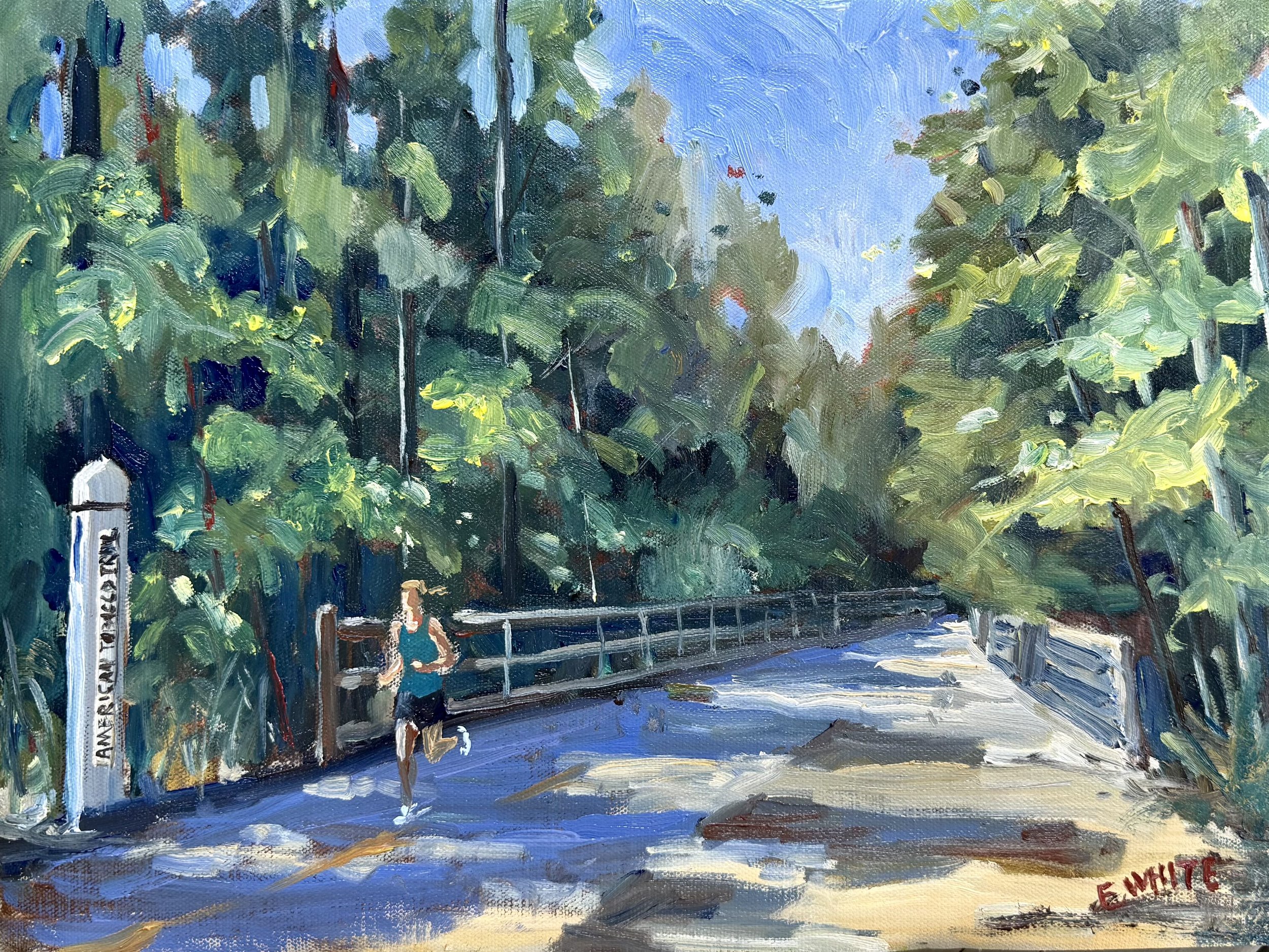 The Daily Stride (Oil on Canvas - 16" X 12")
