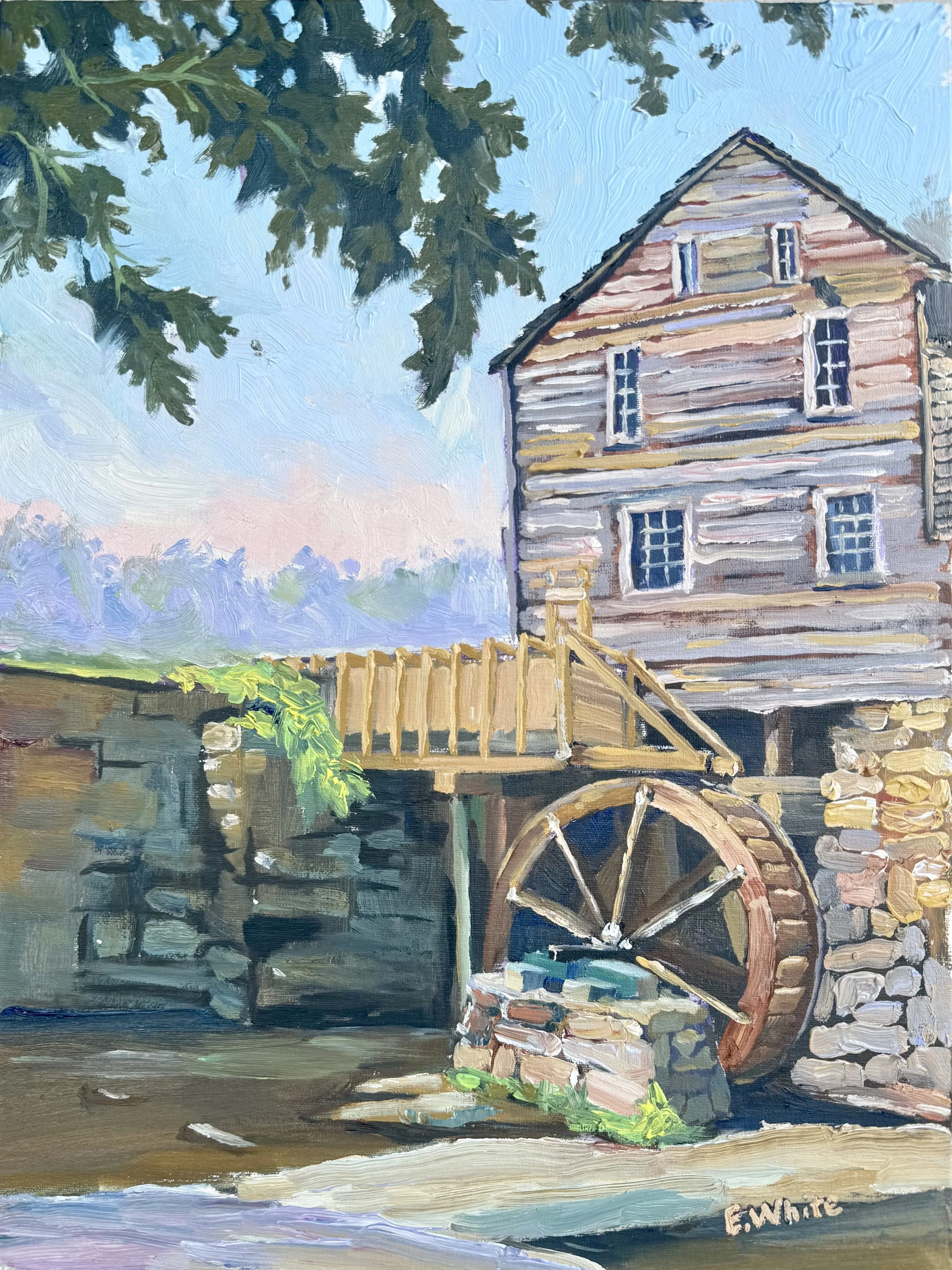 Yates Mill - (Oil on Canvas 12"x16")