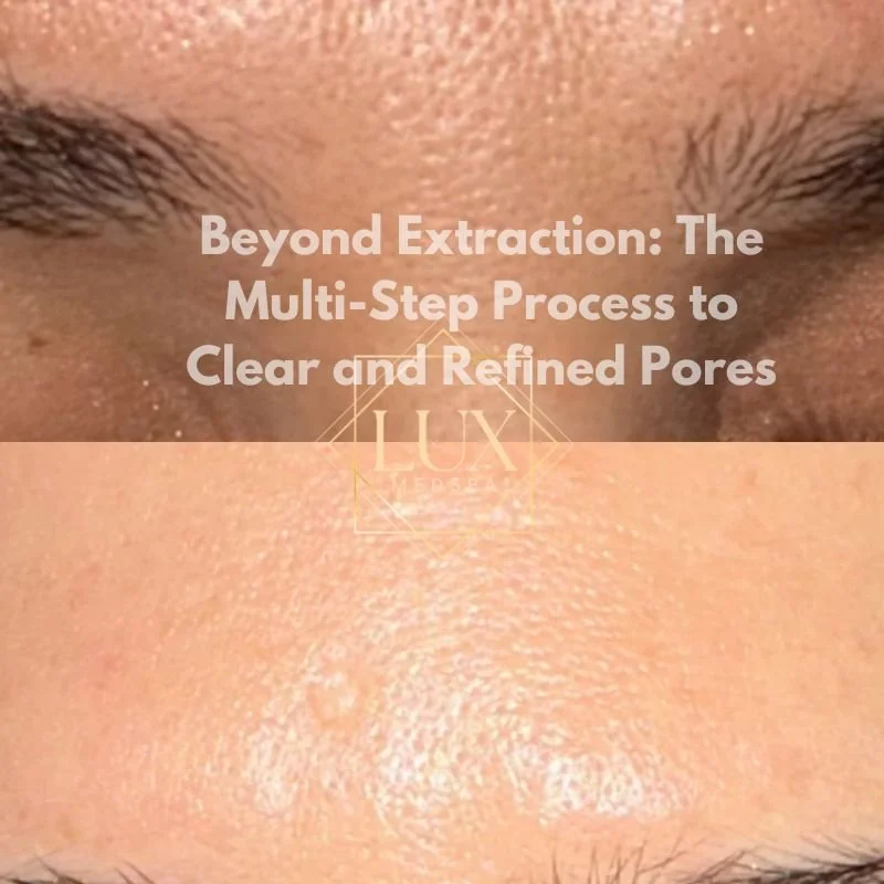 Beyond Extraction — our multi-step cleansing protocol designed to clear congestion, refine pores, and restore a smoother, healthier complexion. This advanced approach combines professional exfoliation, precision extractions, and targeted skincare to 