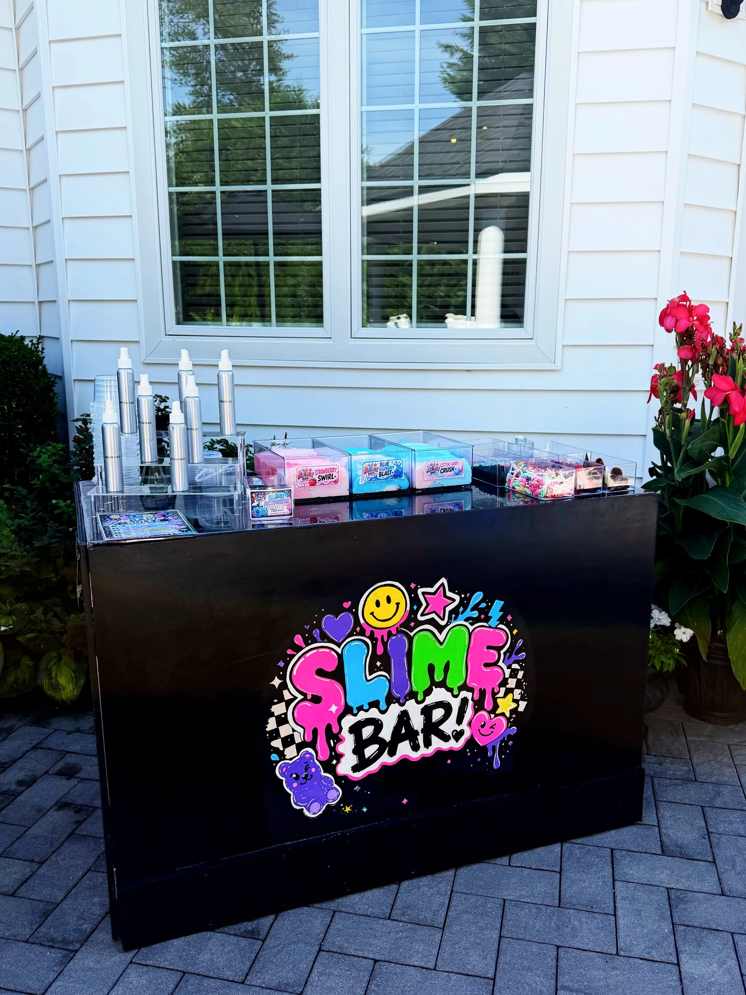Say hello to the Slime Bar 🫧

Pick your color, scent, mix in charms, and take home a jar of fun. Perfect for parties, fairs, and anyone who just wants to play.

Ready to bring the Slime Bar to your event? DM to book or check availability.