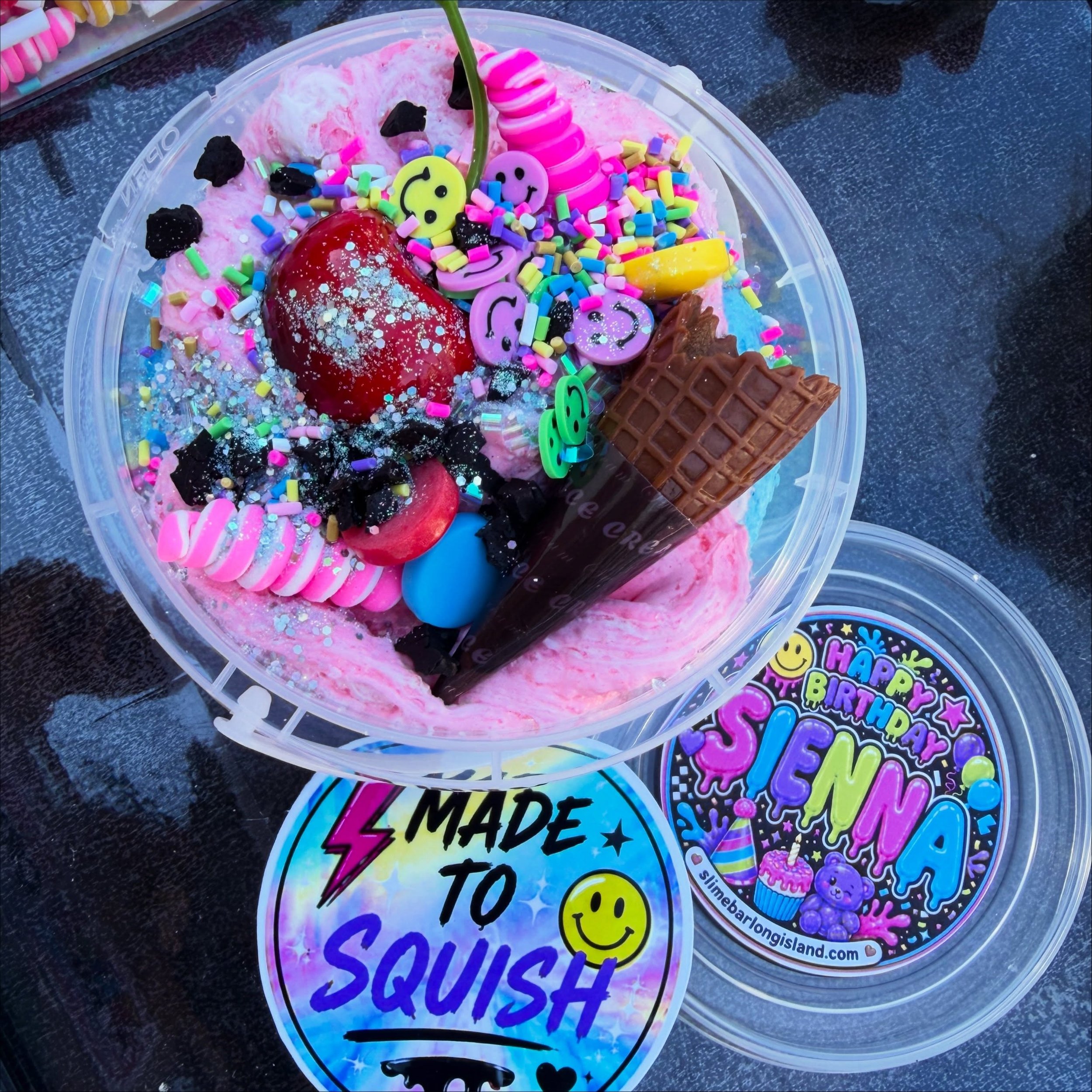No such thing as too many toppings! ✨🍒🍦🍭🫧