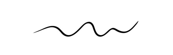 A simple black squiggly line on a white background.