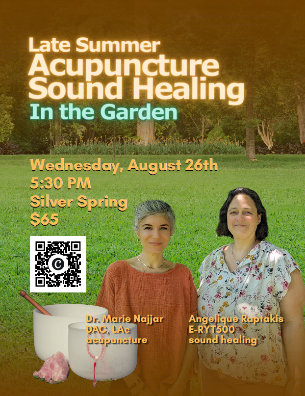 Summer Acupuncture Sound Healing Event Silver Spring MD