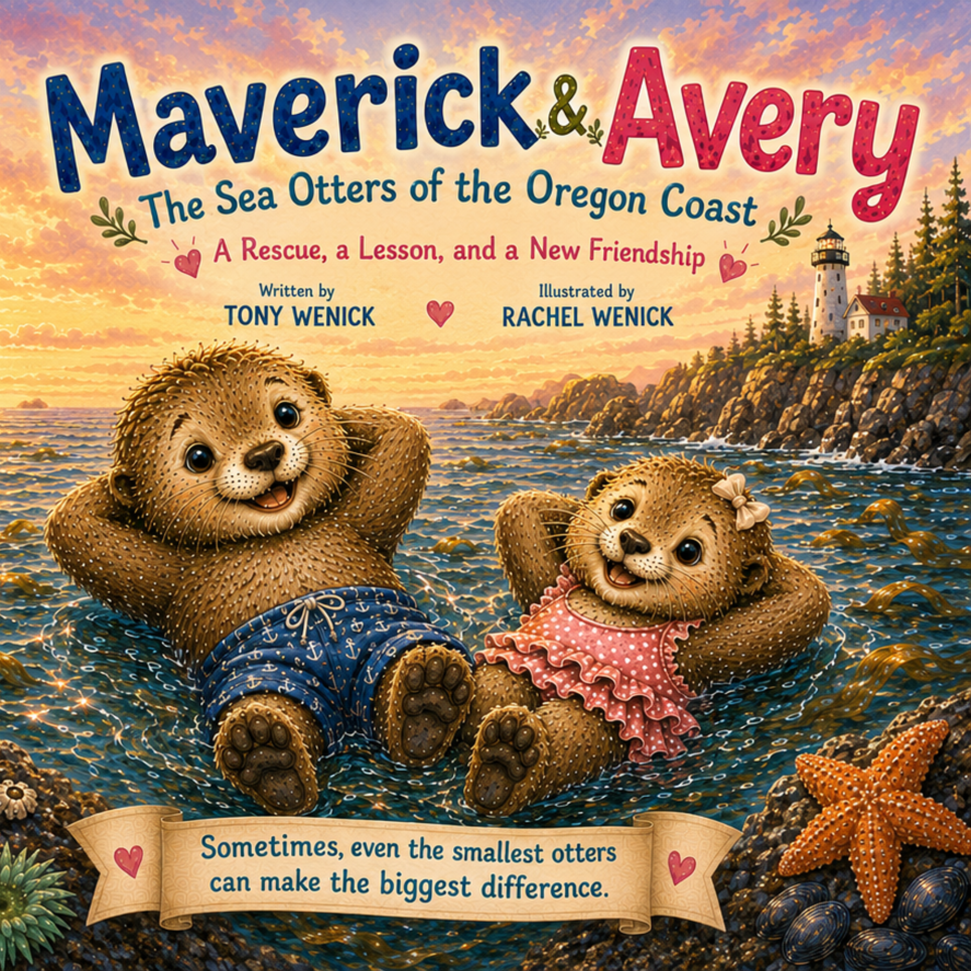 Maverick & Avery the Sea Otters of the Oregon Coast