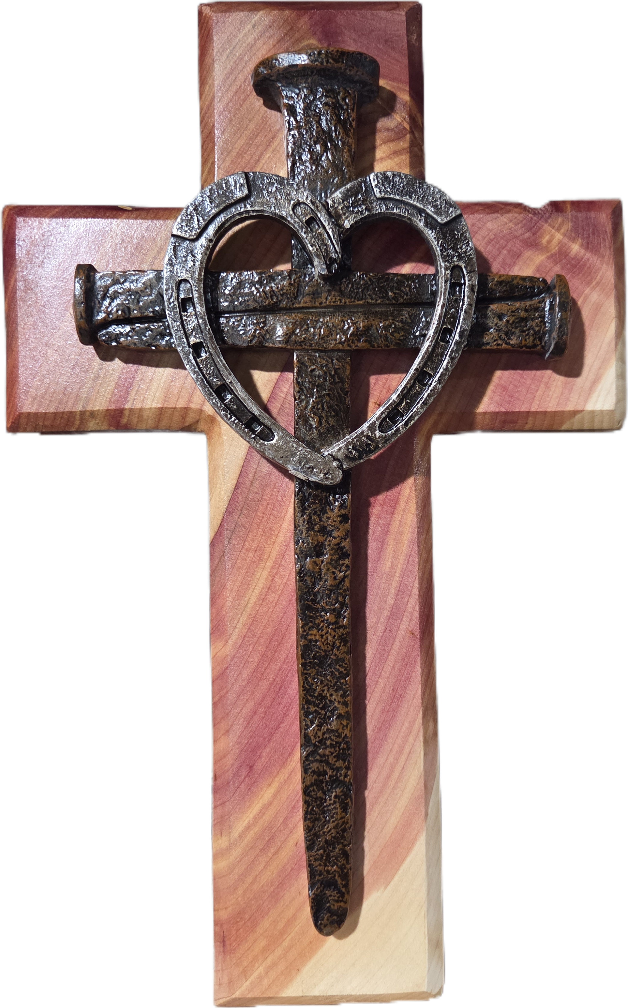 Rustic Cedar Heart and Cross Wall Decor 15