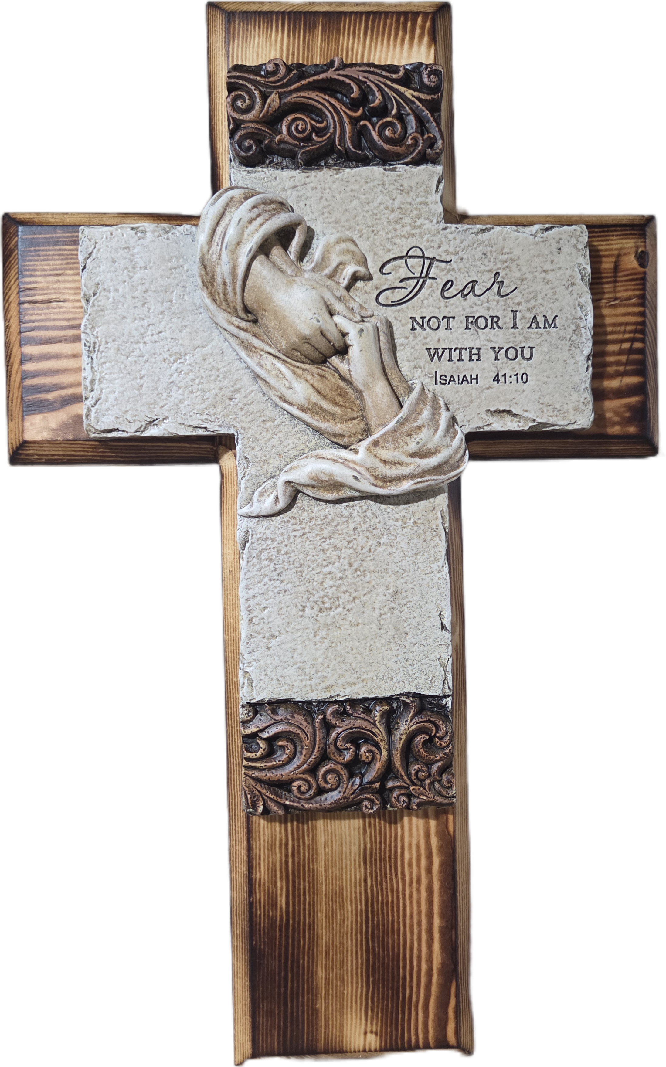 Isaiah 41:10 Pine Cross 15