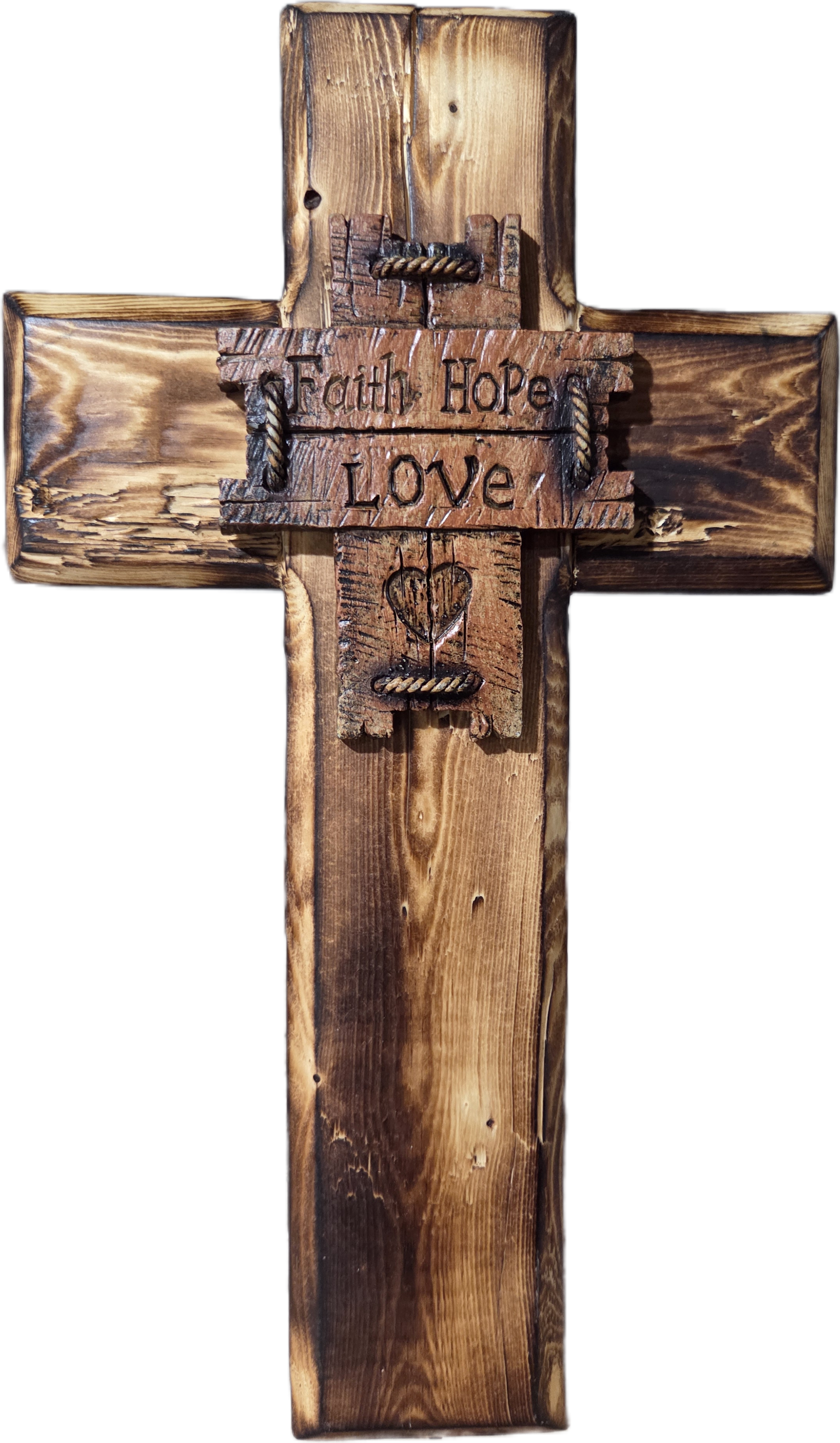 Rustic Pine Wood Cross Decor 12