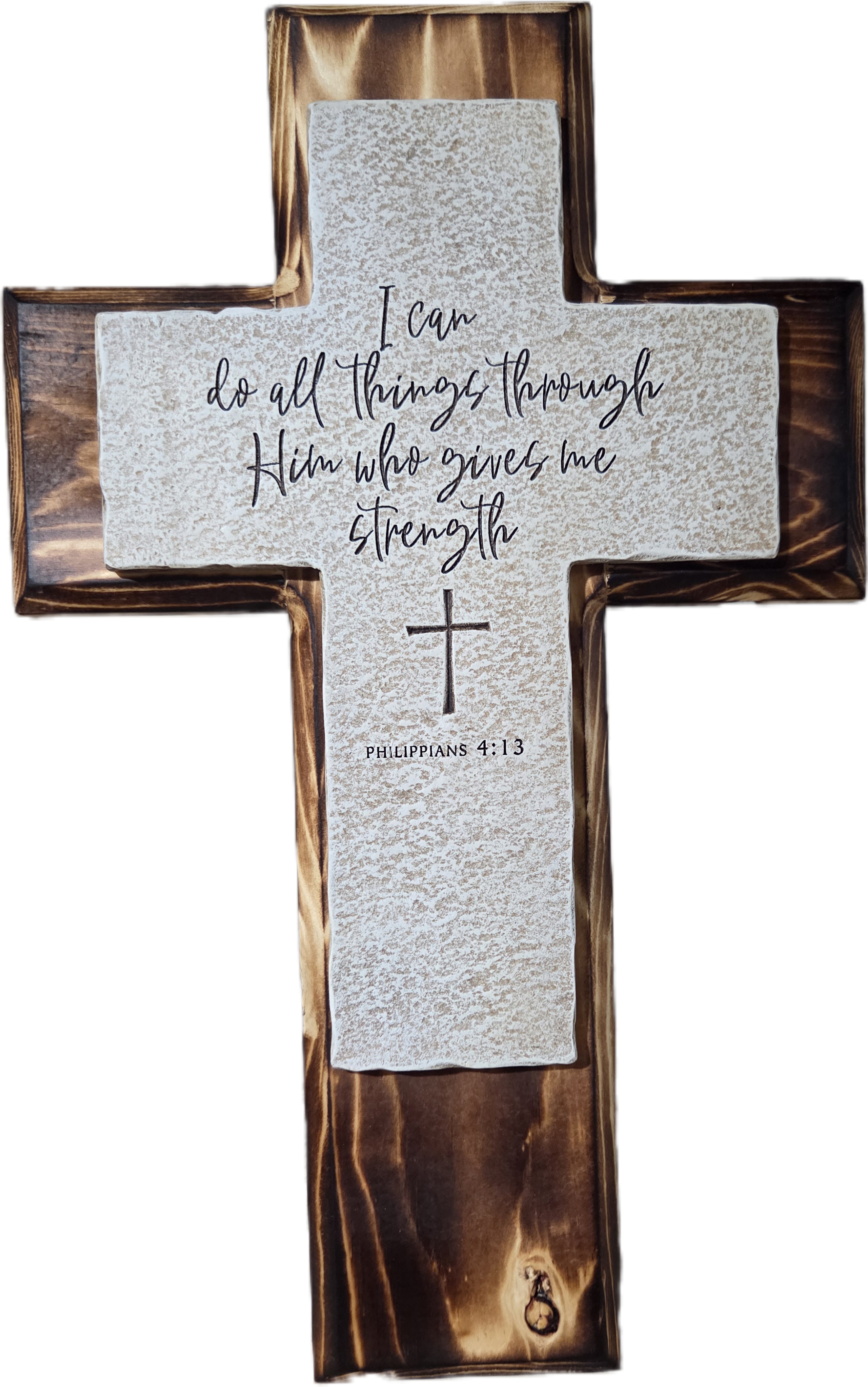 Philippians 4:13 Pine Cross with Philippians 4:13 Scripture 15