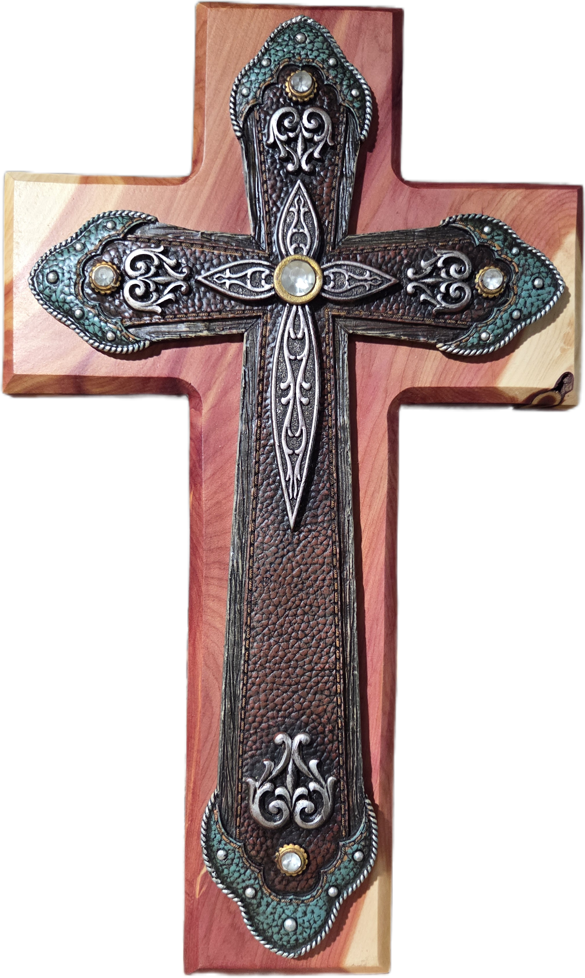 Cedar Cross with Gemstone Accents 16.75