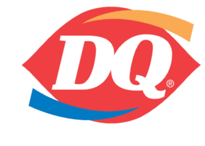 Dairy Queen logo with a stylized eye shape in red, yellow, and blue.