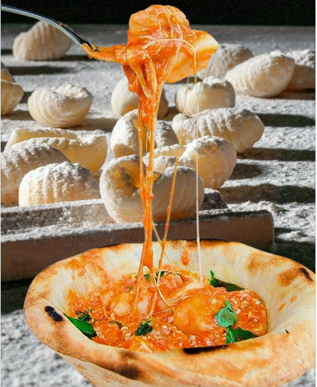 Gnocci in a Bread Bowl