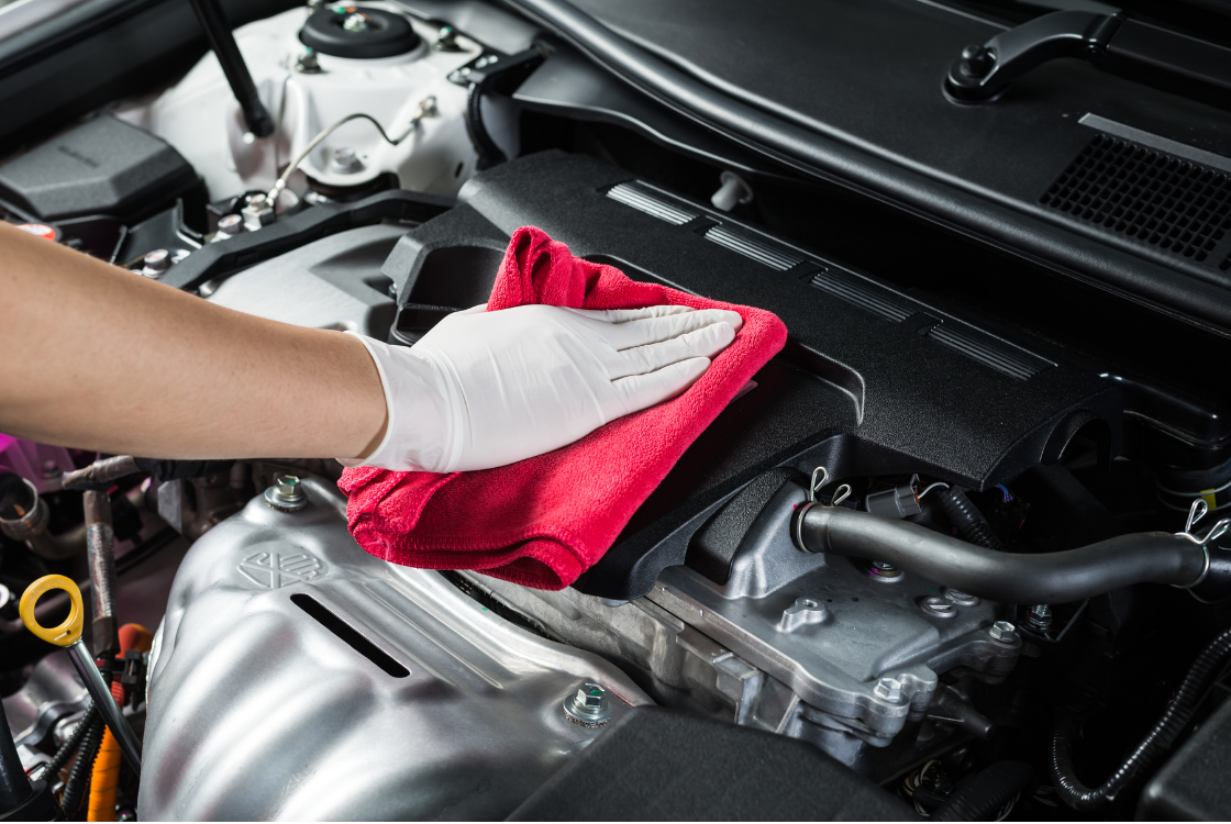 Engine bay cleaning and detailing to restore a clean, professional finish for your vehicle in Ocala, FL