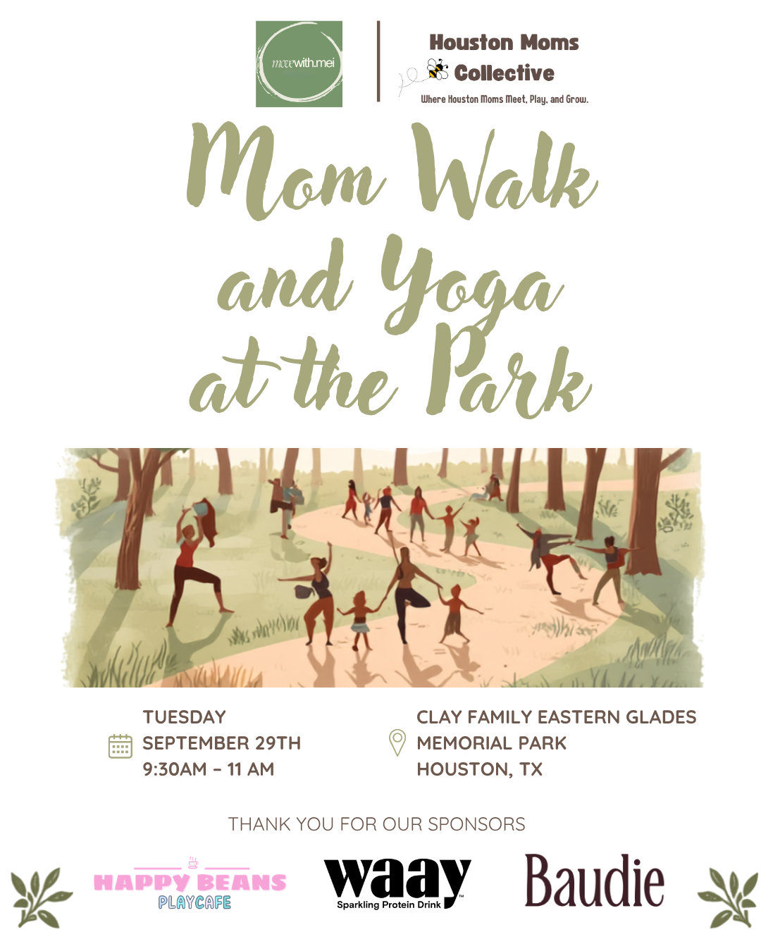 Mom Walk and Yoga at the Park