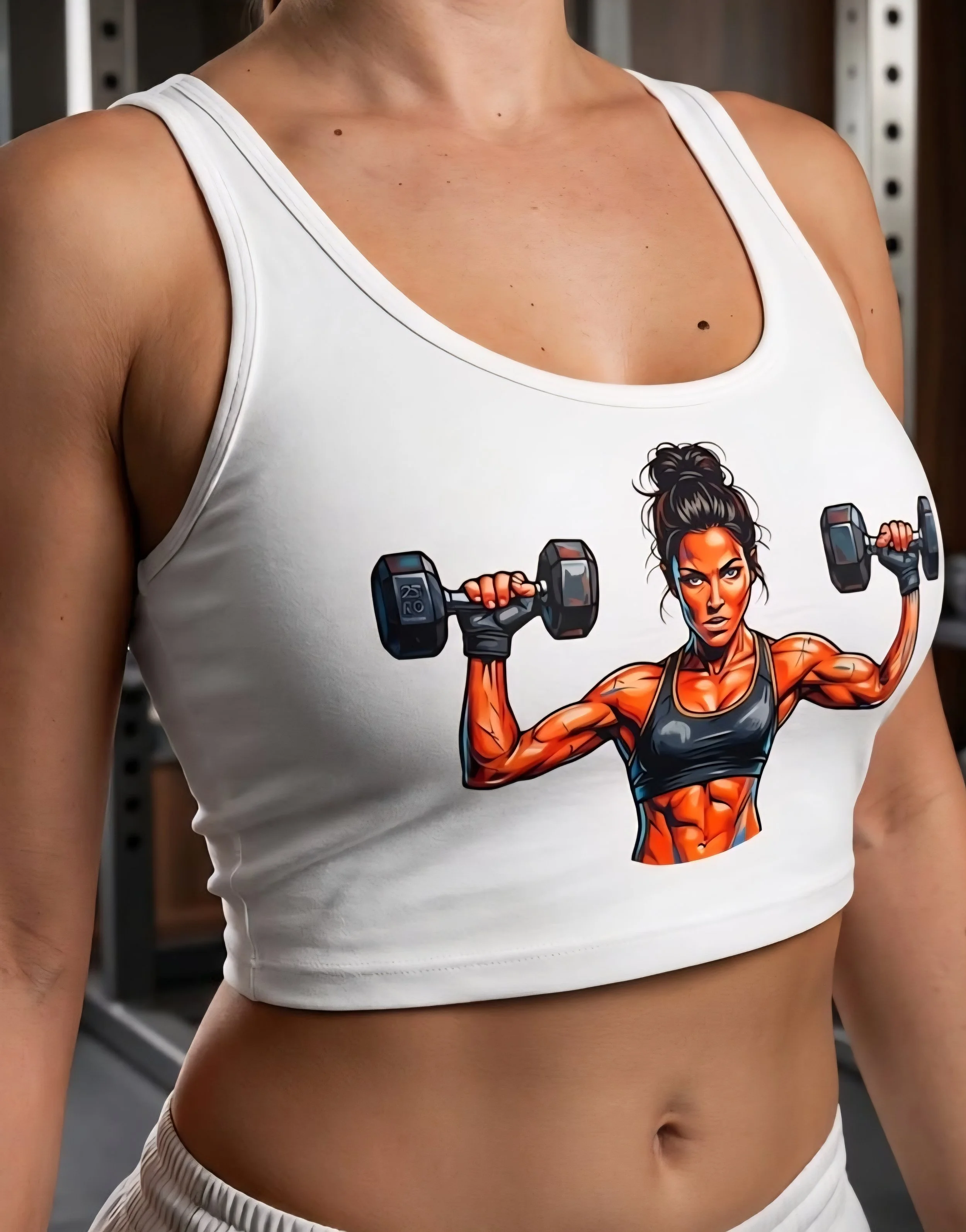 Crop Top Deportivo  Acero