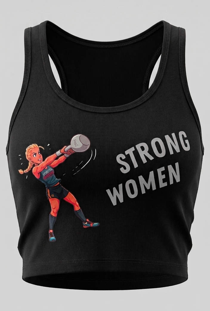 Crop Top Tiranta ¨STRONG WOMEN¨