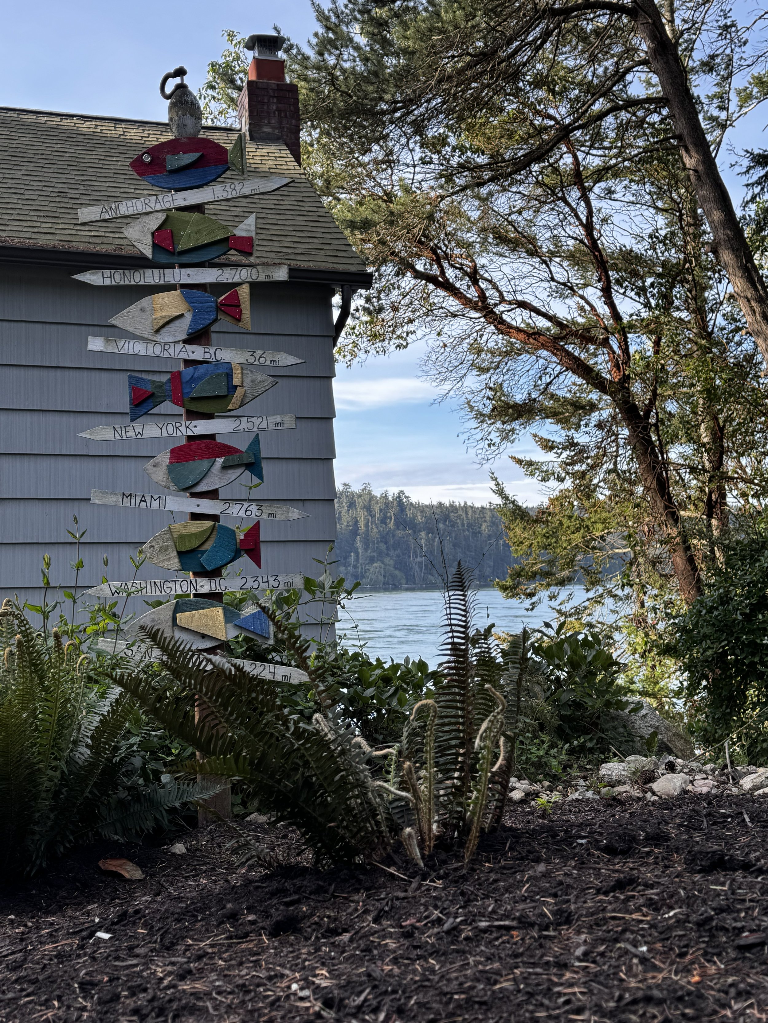 You can see forever on this gently rolling shoreline hillside.    You are headed in the right direction to anywhere else when calling this Yokeko cabin your waterfront home.  