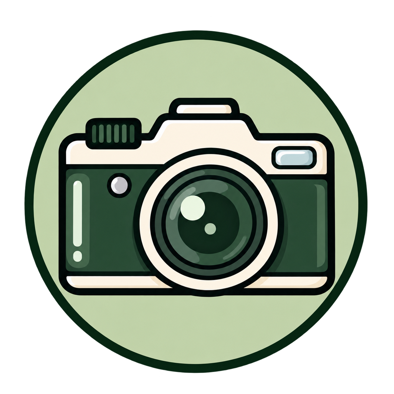 Camera icon representing photo updates during Kashie’s Korner pet care visits.