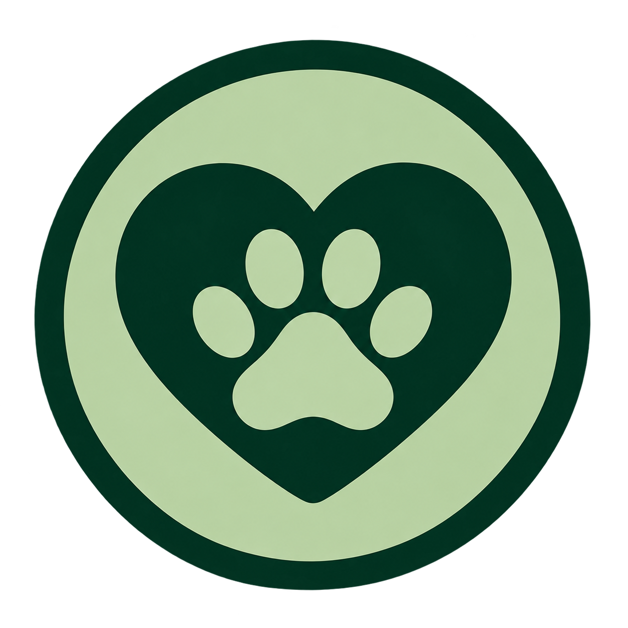 Heart and paw print icon representing comfortable, pet-centered transportation.