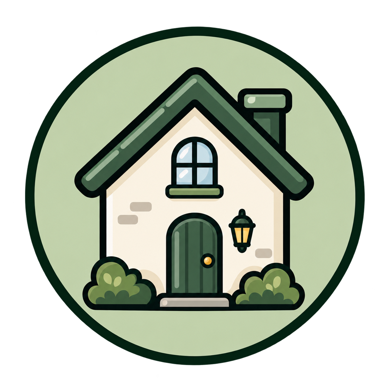 House icon representing in home pet care services.