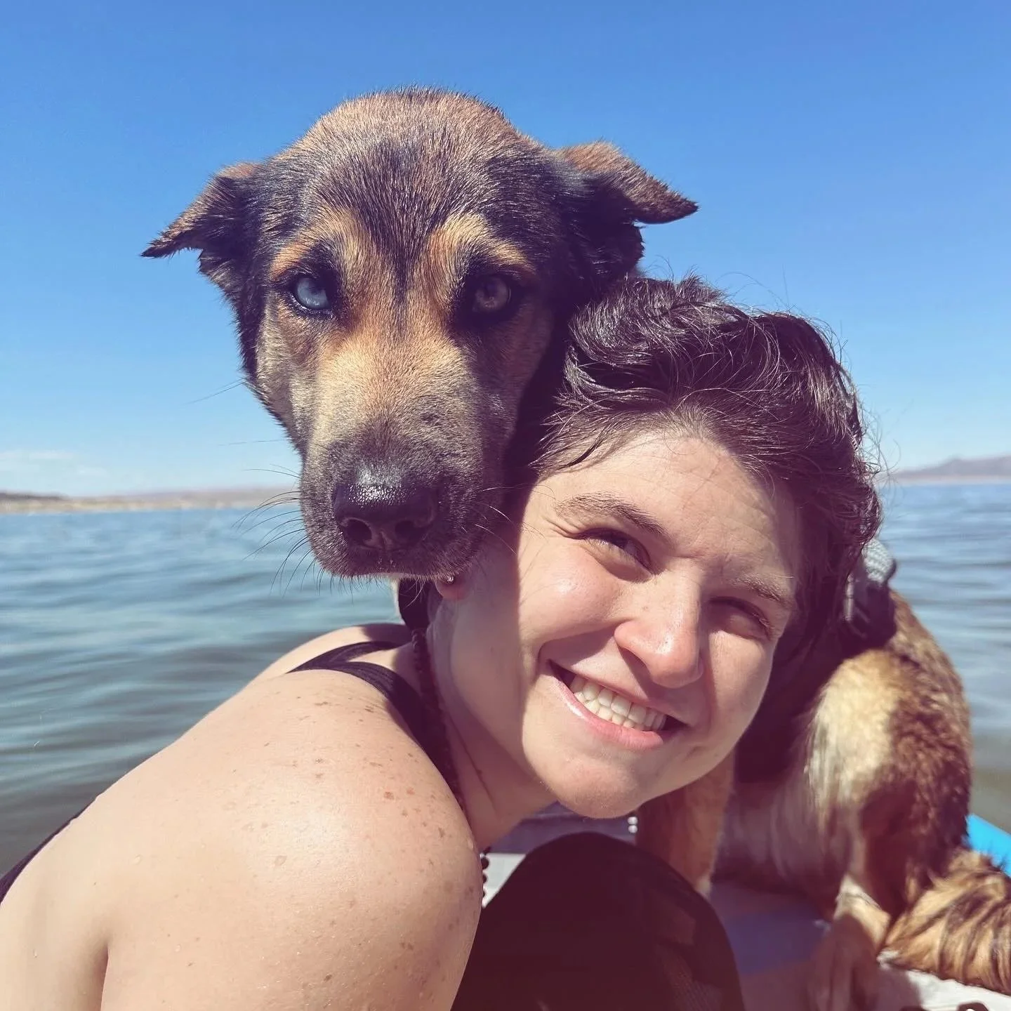 Kashie's Korner owner Lexi with Kashie, the dog who inspired the Las Vegas pet care business.