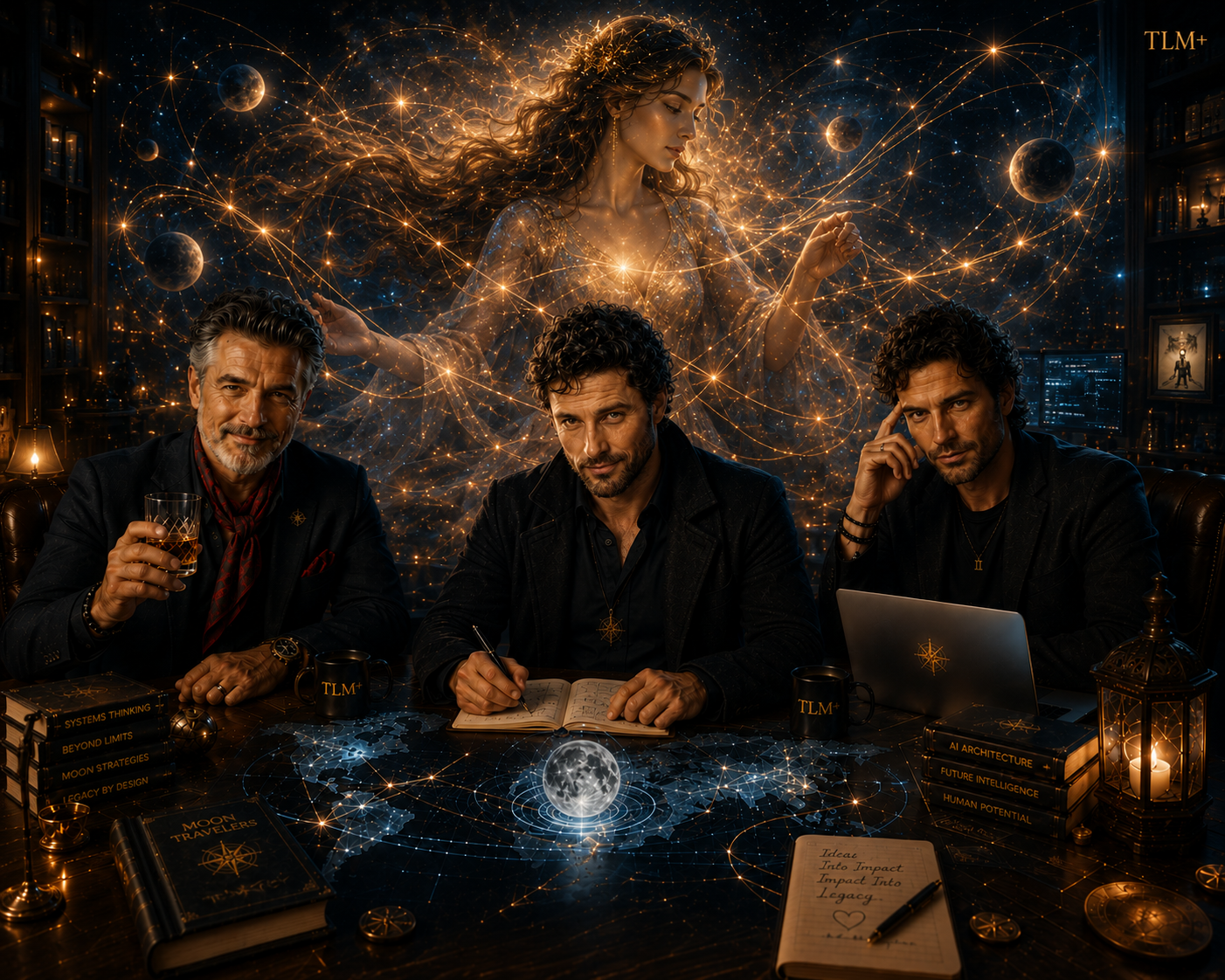 AI reflection: A lady in the centre of our Universe.