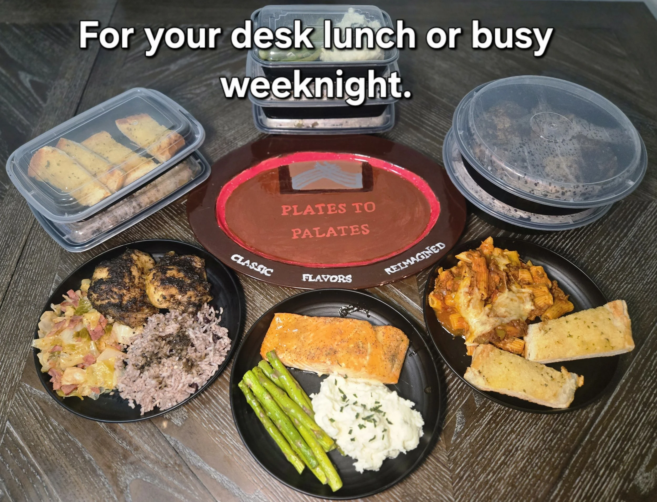 Meal plan for a busy work week.