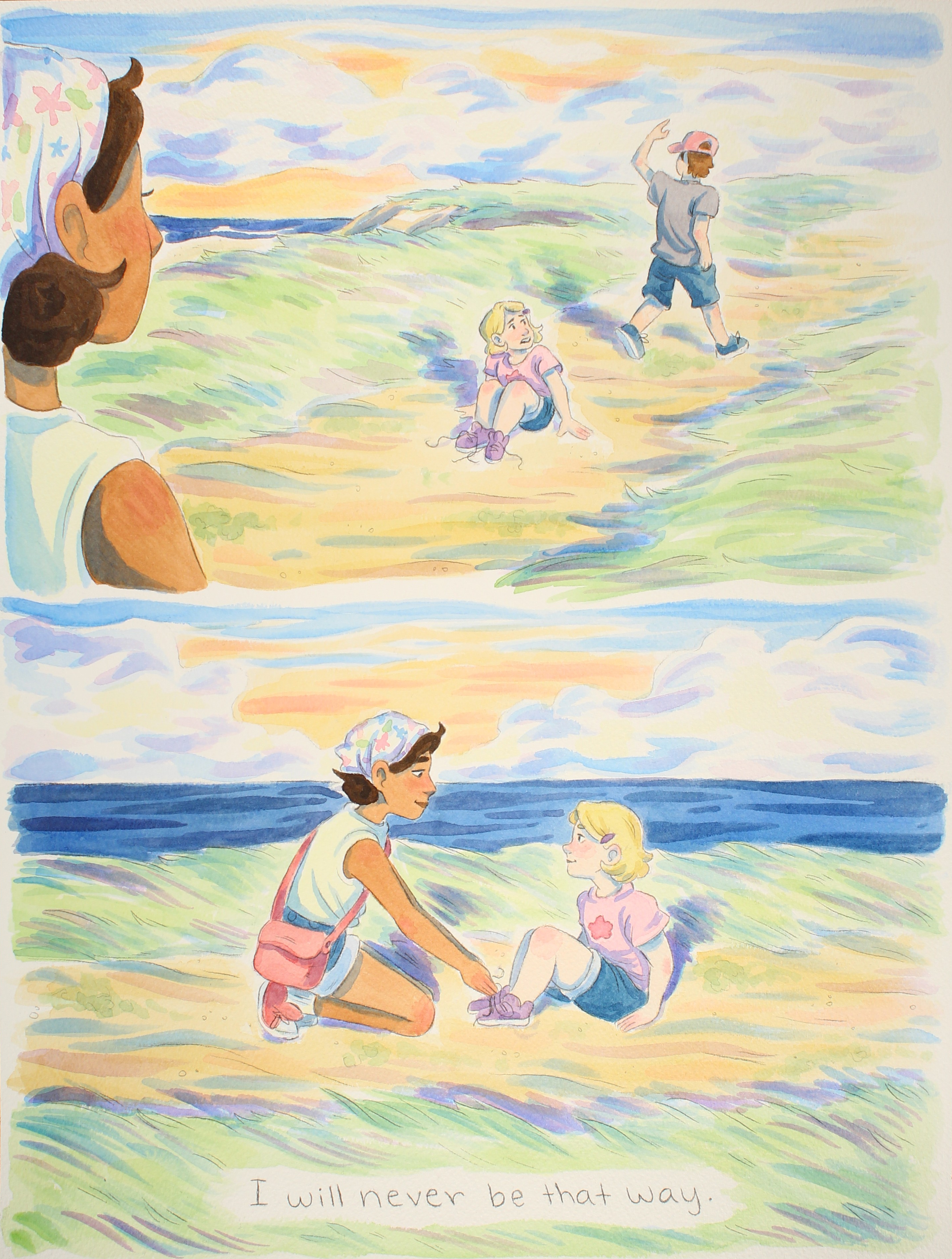 Rachael Songey, With all my Love, p. 7, mixed media, 12 in x 16 in, 2025.