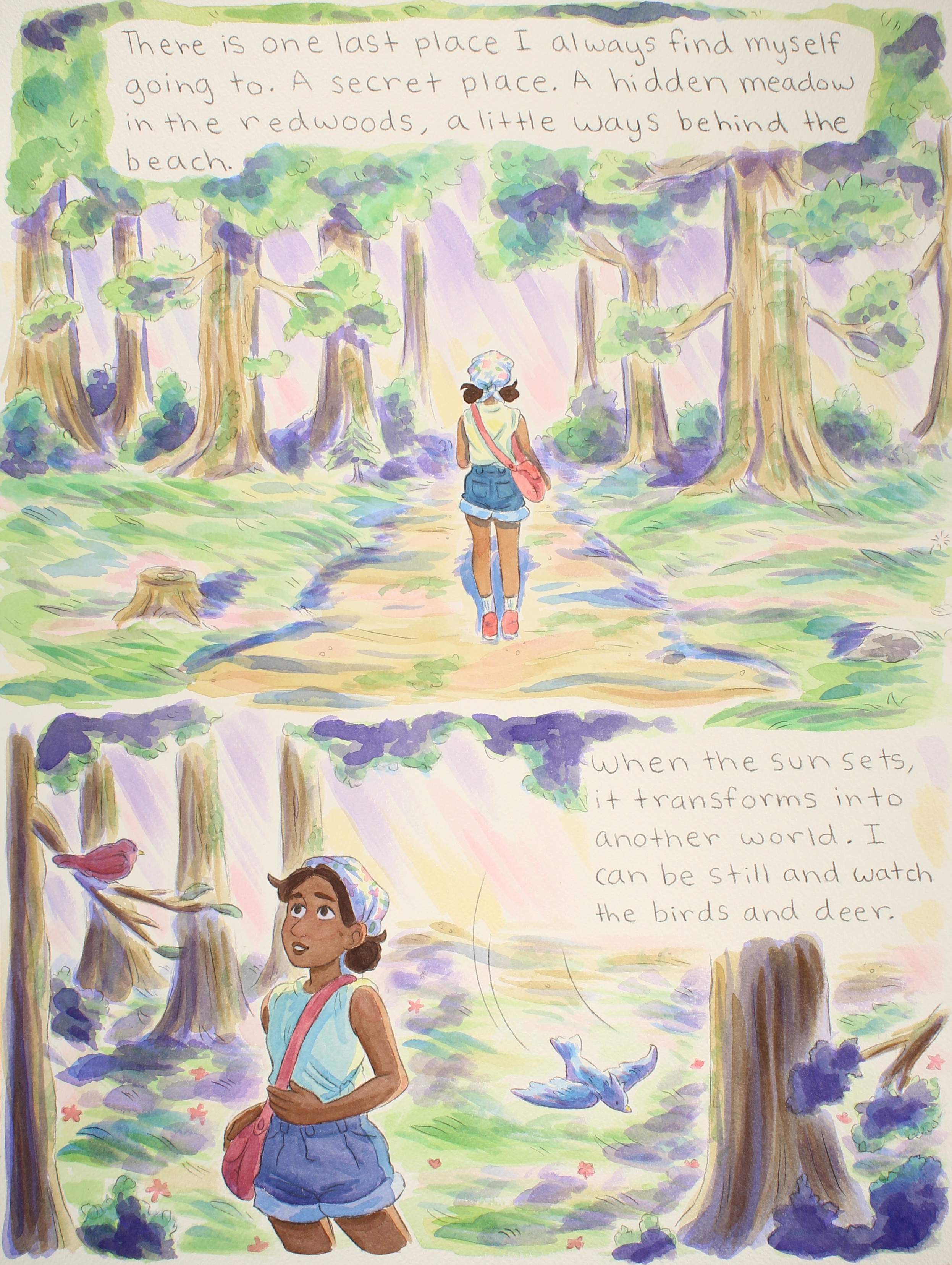 Rachael Songey, With all my Love, p. 8, mixed media, 12 in x 16 in, 2025.