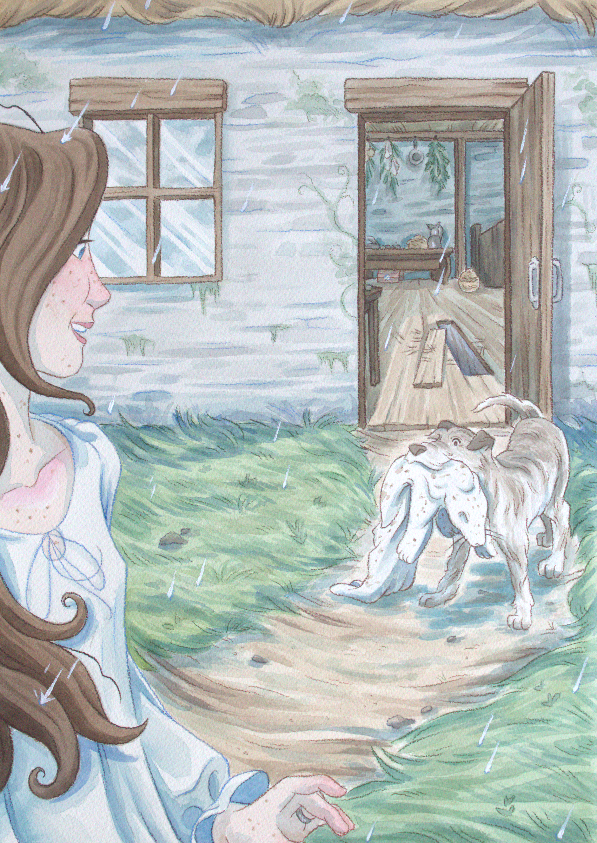 Rachael Songey, The Selchie’s Lament, p. 20, mixed media, 14 in x 10 in, 2026.
