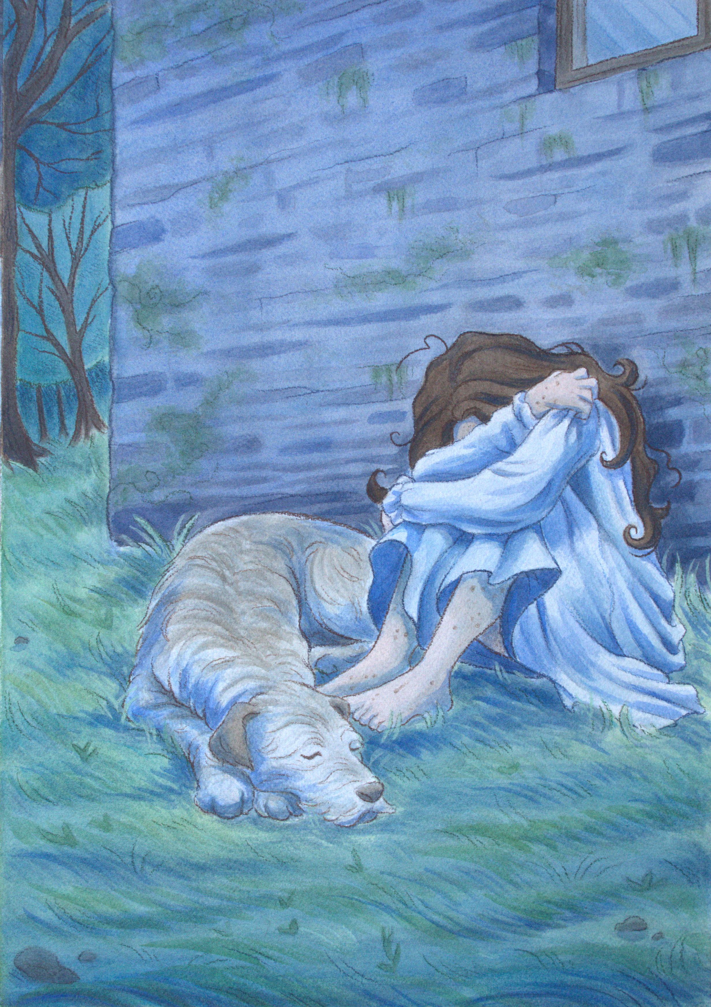 Rachael Songey, The Selchie’s Lament, p. 11, mixed media, 14 in x 10 in, 2026.