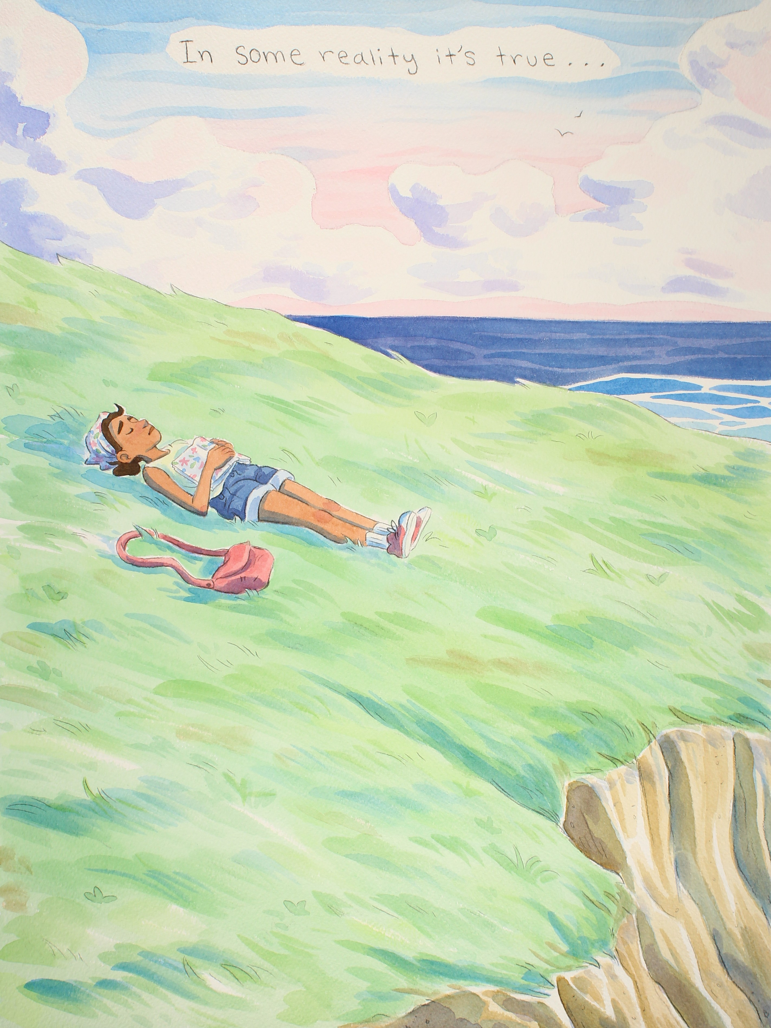 Rachael Songey, With all my Love, p. 3, mixed media, 12 in x 16 in, 2025.
