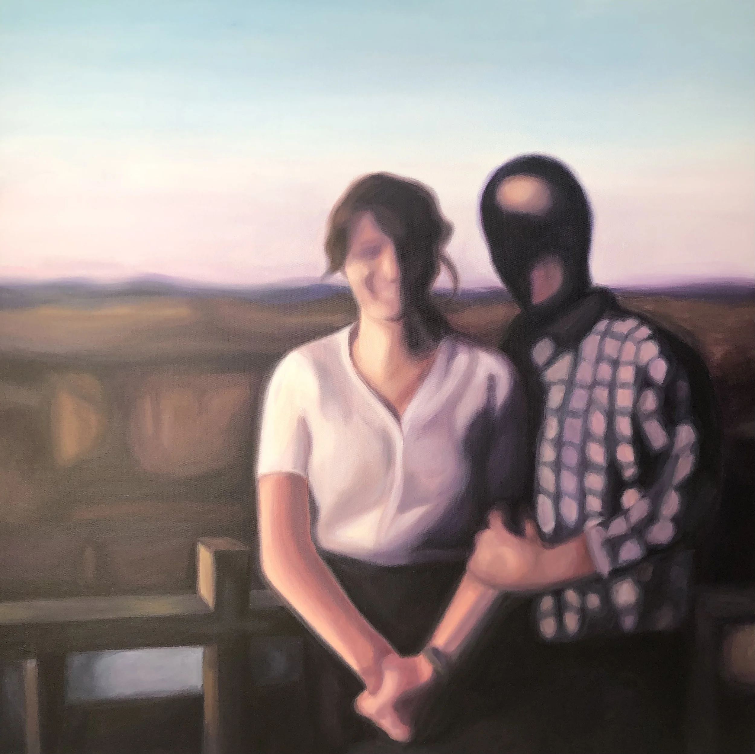 Rachael Songey, Haze, acrylic painting, 36 in x 36 in, 2023.